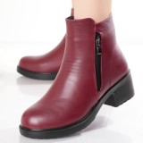Cumpara ieftin Ghete Dama Imblanite Bordo din Piele Ecologica Marvela, 36