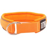 Cumpara ieftin Zgarda pentru caini, 5 cm latime, din nailon, spuma si neopren, moale si confortabila, cu catarame in D din inox, benzi reflectorizante, control usor,