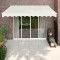 Copertină retractabilă, crem, 3,5x2,5 m, textil și aluminiu