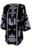 Bluza tip ie dama B2 negru mahon/rosu , marimea M