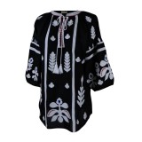 Bluza tip ie dama B2 negru mahon/rosu , marimea XL