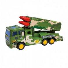 Camion militar lansator cu 6 roti, racheta, 29 cm, verde, pentru copii