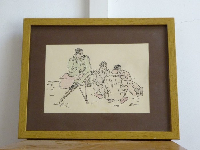 Tablou, Aurel Jiquidi - Pauza