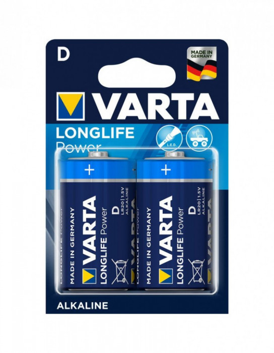 Baterie Varta LongLife Power D R20 1,5V alcalina set 2 buc.