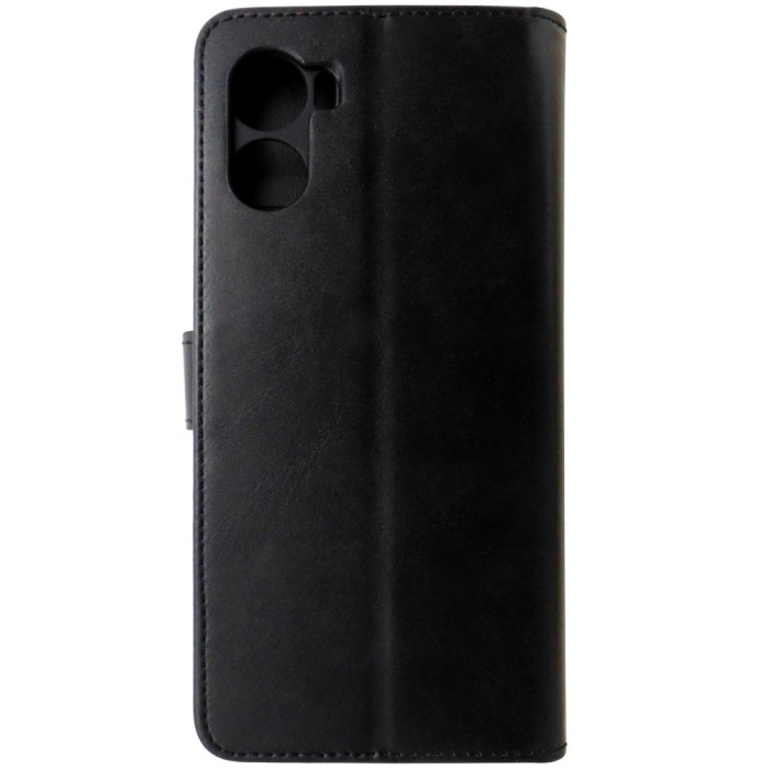 Husă tip carte cu stand și clapetă Techsuit neagră pentru Motorola Moto G06