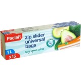 Pungi Congelator Zip 1L, Set 15 Bucati, Resigilabile, Ziplock, Etanse, Reutilizabile, Transparente, Protectie Alimente si Obiecte Mici
