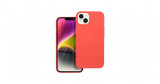 Husa Compatibila cu Apple iPhone 14 silicon microfibra Peach, Mobile Tuning