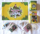 Jocuri Mega Image &quot;Expeditie in jurul lumii 1 si 2&quot;: Catalog, 96+96 cartonase, boxa, cutiuta, 8 tatuaje, 46, Gri