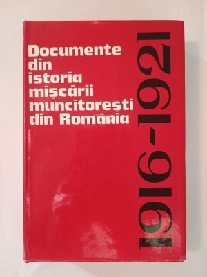 Documente din istoria mișcării muncitorești din Rom&amp;acirc;nia 1916-1921 foto