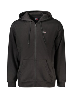 Hanorac cu fermoar barbati, cu mini logo brodat, Regular fit, Negru, S foto