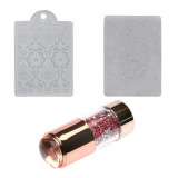 Cumpara ieftin Set Stampila Unghii Crystal Red W7 Oranjollie