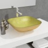 Chiuveta baie sticla Gossi aurie 42x42x14 cm montare blat