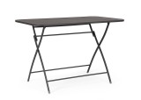 Cumpara ieftin Masa gradina, terasa pliabila otel gri charcoal Yvonne 110x70x72h