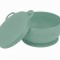 Bol Minikoioi cu Ventuza si Capac, 100% Premium Silicone a, , &oelig; River Green