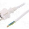 Cablu alimentare AC, 1.5m, 3 fire, culoare alb, cabluri, CEE 7/7 (E/F) mufa, SCHUKO mufa, PLASTROL - W-98389