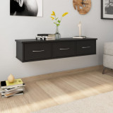 Gossi dulap de perete cu sertare, negru 88x26x18,5 cm lemn prelucrat