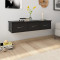 Gossi dulap de perete cu sertare, negru 88x26x18,5 cm lemn prelucrat