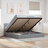VidaXL Cadru pat otoman cu saltea țesătură gri deschis 180x200cm 3311560