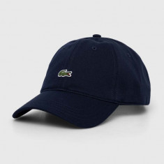 Lacoste șapcă de baseball din bumbac culoarea bleumarin, cu imprimeu RK0491-031