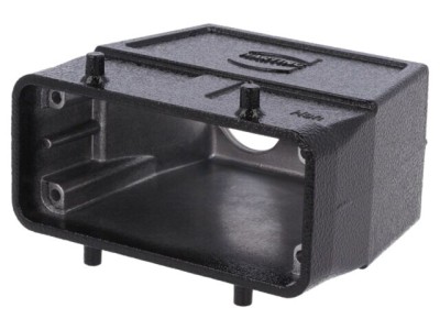 Carcasă HARTING HDC 16B pentru conectori Han&amp;reg; B M25, neagră, aluminiu foto