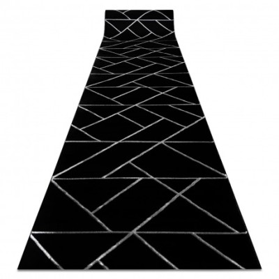 Exclusiv EMERALD Traversa 7543 glamour, stilat, geometric negru / argint , 100 cm foto