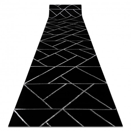 Exclusiv EMERALD Traversa 7543 glamour, stilat, geometric negru / argint , 100 cm