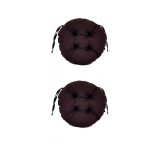 Set Perne decorative rotunde, pentru scaun de bucatarie sau terasa, diametrul 35cm, culoare negru, 2 buc/set, Palmonix