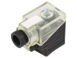 Conector cu Valvă Mufă 18mm 3-PIN 90&deg;