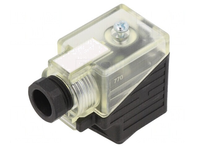 Conector cu Valvă Mufă 18mm 3-PIN 90&deg;