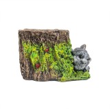 Ghiveci ceramic model buturuga cu iepure, 30x23 cm, decor gradina vintage