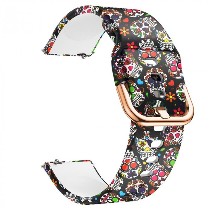 Curea silicon compatibila Galaxy Watch 6|Watch 5|Watch 4|Huawei Watch GT 3 42mm|GT 3 Pro 43mm|GT 2 42mm, Vintage Model