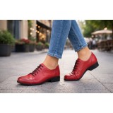 Pantofi dama rosii piele naturala &ndash; confort zilnic, stil casual modern - P53RED