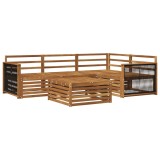 vidaXL Set de canapele de exterior 5 pcs natural Lemn Solid de Acacia 3383322