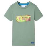 Tricou pentru copii cu m&acirc;neci scurte, kaki, 140