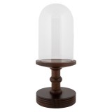Cumpara ieftin Platou decorativ sticla lemn maro &Oslash; 17x40 cm