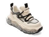 Cumpara ieftin Pantofi sport GRYXX alb-negru, 5372, din material textil si piele naturala
