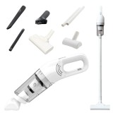 Aspirator fara fir, de mana, putere 120W, 2 moduri de utilizare, cu accesorii incluse, filtru HEPA, Wireless, alb