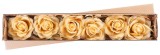 Set 6 trandafiri decorativi aurii cu tulpina, MagicHome, 10 cm