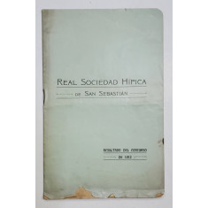 REAL SOCIEDAD HIPICA DE SAN SEBASTIAN , RESULTADO DEL CONCURSO DE 1912