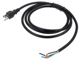Cablu NEMA 5-15 3x16AWG PVC 2m Negru 13A