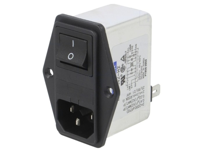 Conector alimentare AC C14, 4A 250VAC