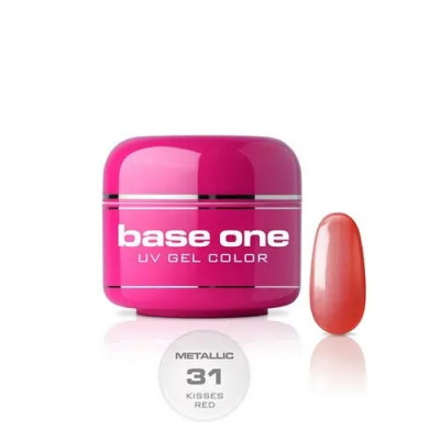 Gel UV Silcare Base One Metallic &amp;ndash; Kisses Red 31, 5g foto