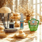 Set Cadou , zBucurie Dulce, , Lumanare Handmade din Ceara de Soia E i Cocos, Prestige Golden Caramel 50 ml Amigo Sweet Golden Caramel 70 ml