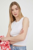 Abercrombie &amp; Fitch top femei, culoarea alb