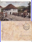 Romania - tipuri, port popular, casa taraneasca Arges-cenzura WWI, WK1, Circulata, Printata