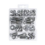 Set 60 de bucati suruburi, piulite si saibe hexagonale T.K. Excellent, otel, cutia crapata