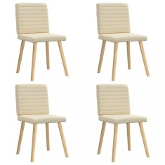 vidaXL Scaune de bucătărie, 4 buc., material textil