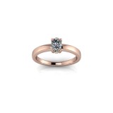 Inel de logodna din aur roze 14K, piatra zirconiu - 45