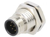 Soclu M12 8 Pin THT IPX7 125V CANopen DeviceNet