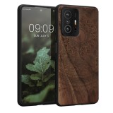 Husa Kwmobile pentru Xiaomi 11T/11T Pro, Lemn, Maro, 56795.07, Carcasa